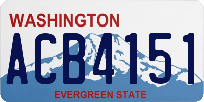 WA license plate ACB4151