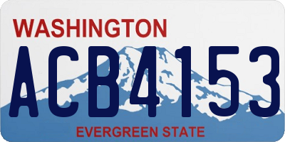 WA license plate ACB4153