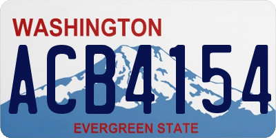 WA license plate ACB4154