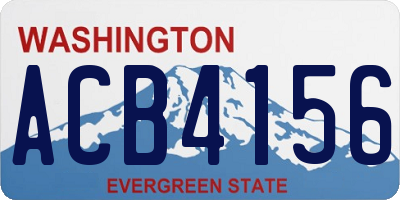 WA license plate ACB4156