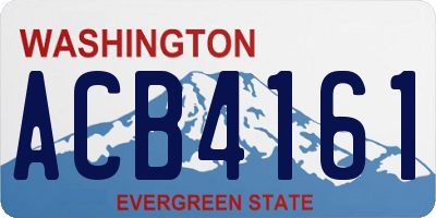 WA license plate ACB4161