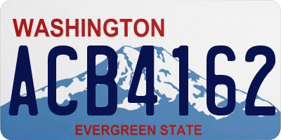 WA license plate ACB4162