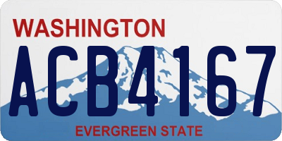 WA license plate ACB4167