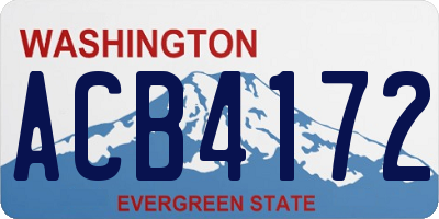 WA license plate ACB4172