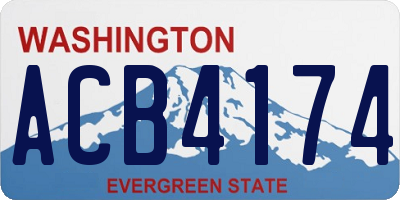 WA license plate ACB4174