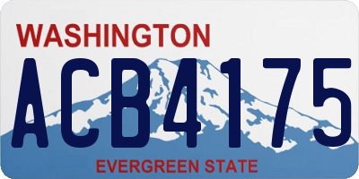 WA license plate ACB4175