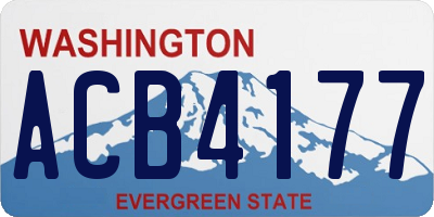 WA license plate ACB4177