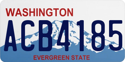 WA license plate ACB4185