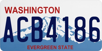 WA license plate ACB4186