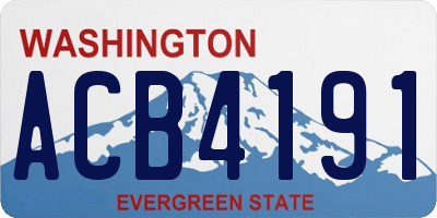 WA license plate ACB4191