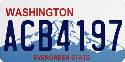 WA license plate ACB4197
