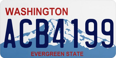 WA license plate ACB4199