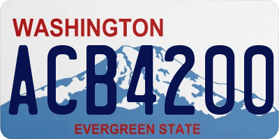 WA license plate ACB4200