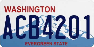 WA license plate ACB4201