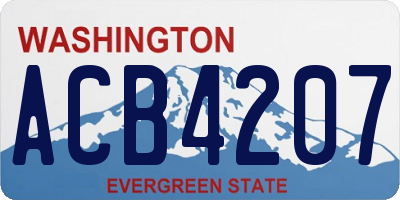 WA license plate ACB4207