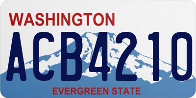 WA license plate ACB4210