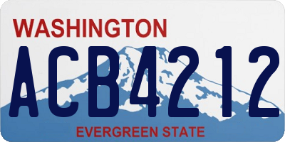 WA license plate ACB4212