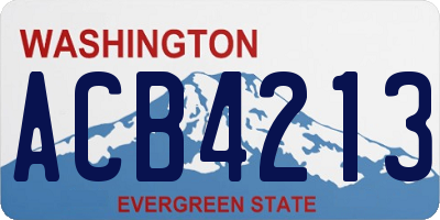 WA license plate ACB4213