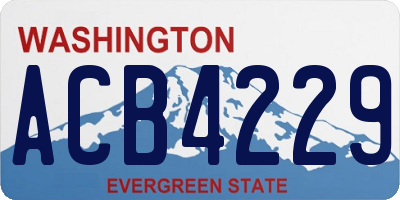WA license plate ACB4229