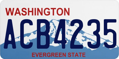 WA license plate ACB4235