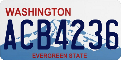 WA license plate ACB4236