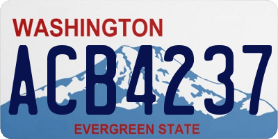 WA license plate ACB4237