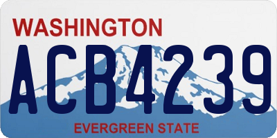 WA license plate ACB4239