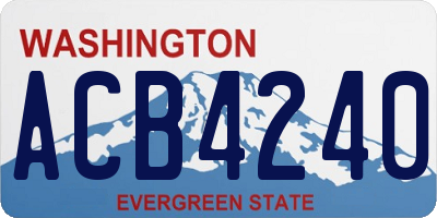 WA license plate ACB4240