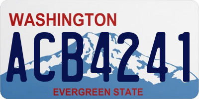 WA license plate ACB4241