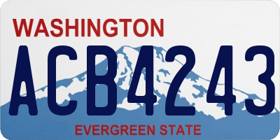 WA license plate ACB4243