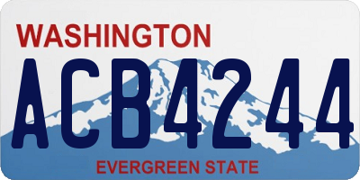 WA license plate ACB4244