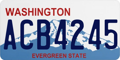 WA license plate ACB4245