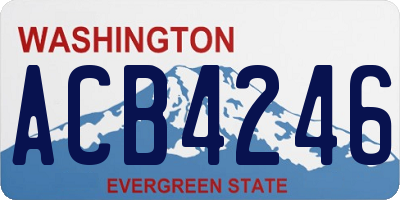WA license plate ACB4246