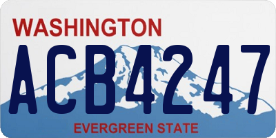 WA license plate ACB4247
