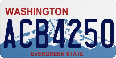 WA license plate ACB4250