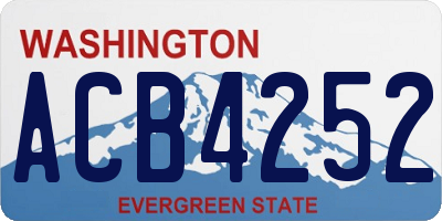 WA license plate ACB4252