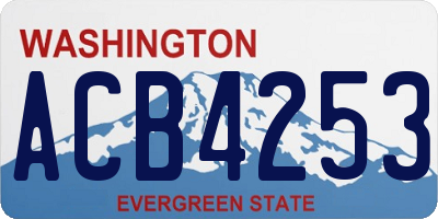 WA license plate ACB4253