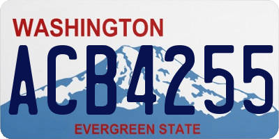 WA license plate ACB4255