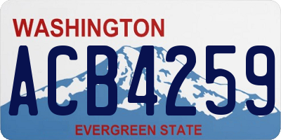 WA license plate ACB4259