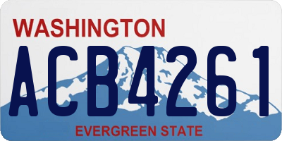 WA license plate ACB4261
