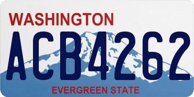 WA license plate ACB4262