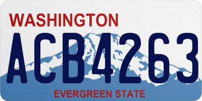 WA license plate ACB4263