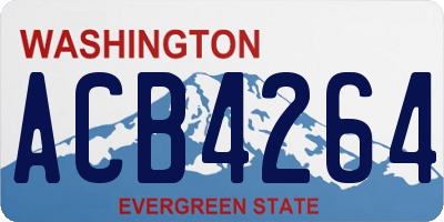 WA license plate ACB4264