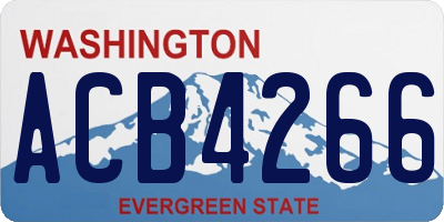 WA license plate ACB4266