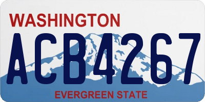 WA license plate ACB4267