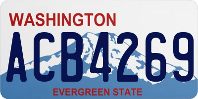 WA license plate ACB4269