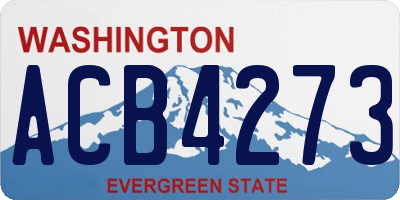 WA license plate ACB4273