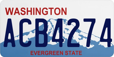 WA license plate ACB4274