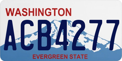 WA license plate ACB4277