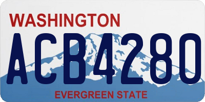 WA license plate ACB4280